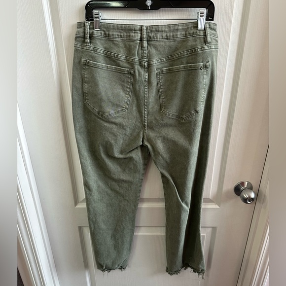 Olive Ankle Jeans for Women - Picture 2 of 3